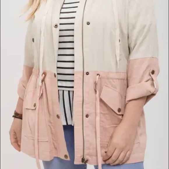 Blu Pepper Tan and Pink Linen Jacket - Picture 4 of 5